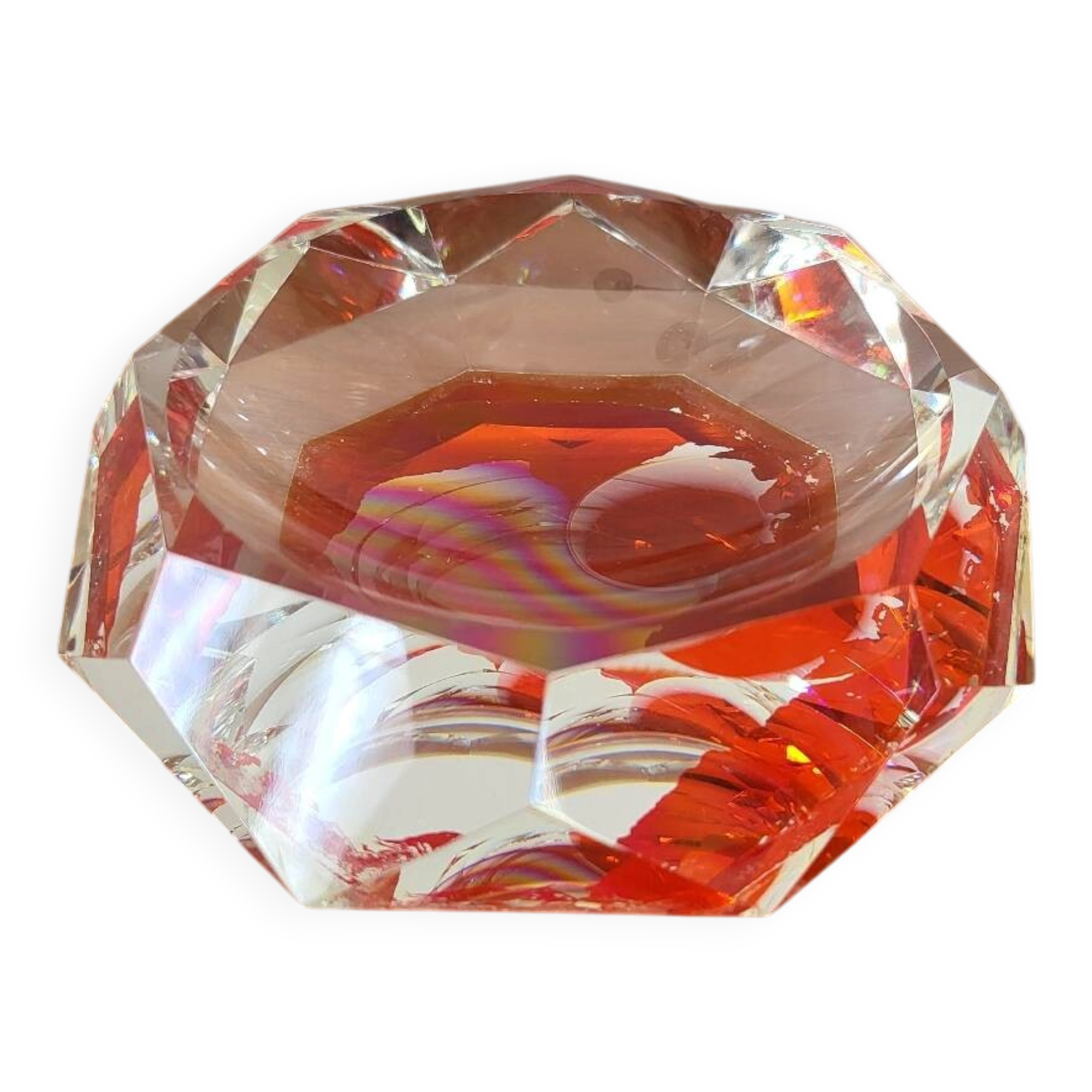Crystal paperweight tray