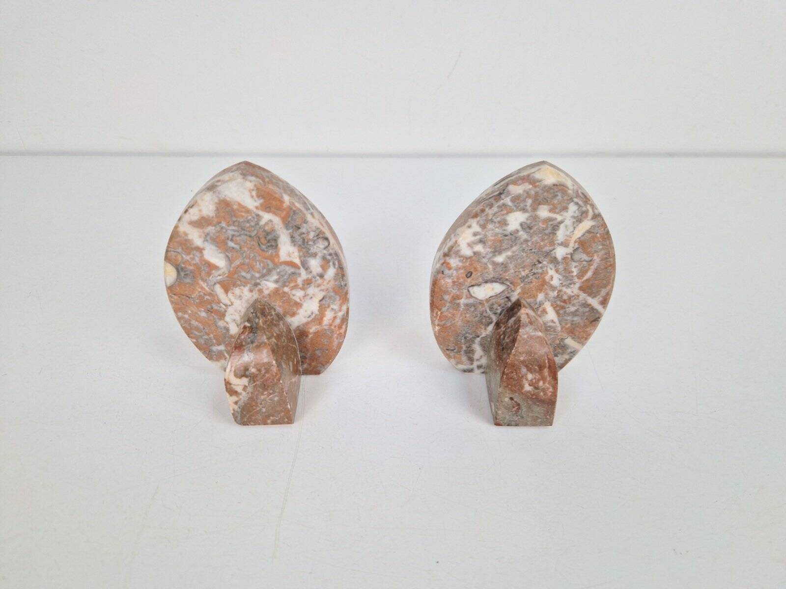 Vintage Art Deco Marble Bookends, France, 1930s, Set of 2