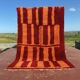 Vintage Moroccan Berber rug red orange 300x200 cm – handmade wool