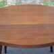 Round wooden table with 1 extension, wooden dining table, dining room table, kitchen table