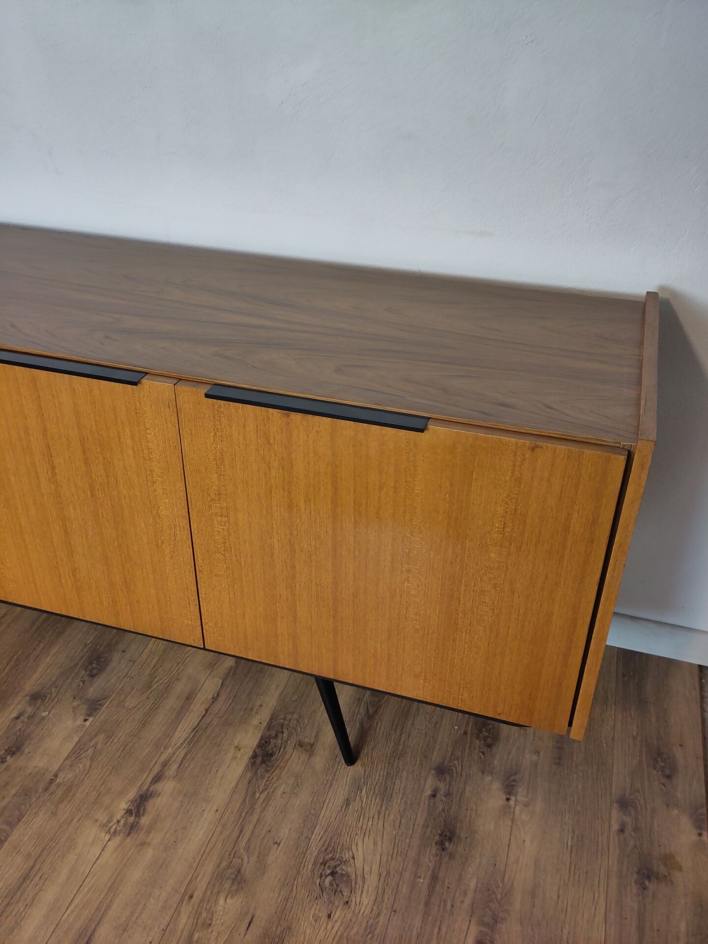 Scandinavian teak and metal sideboard