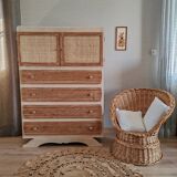 Vintage linen chest of drawers