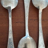 Set of silvered metal cutlery 1/1000th