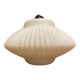 Antique Pendant Lamp Opaline White Saucer Shape Ribbed Vintage