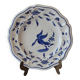 Moustiers plate. Hand-painted blue decoration.