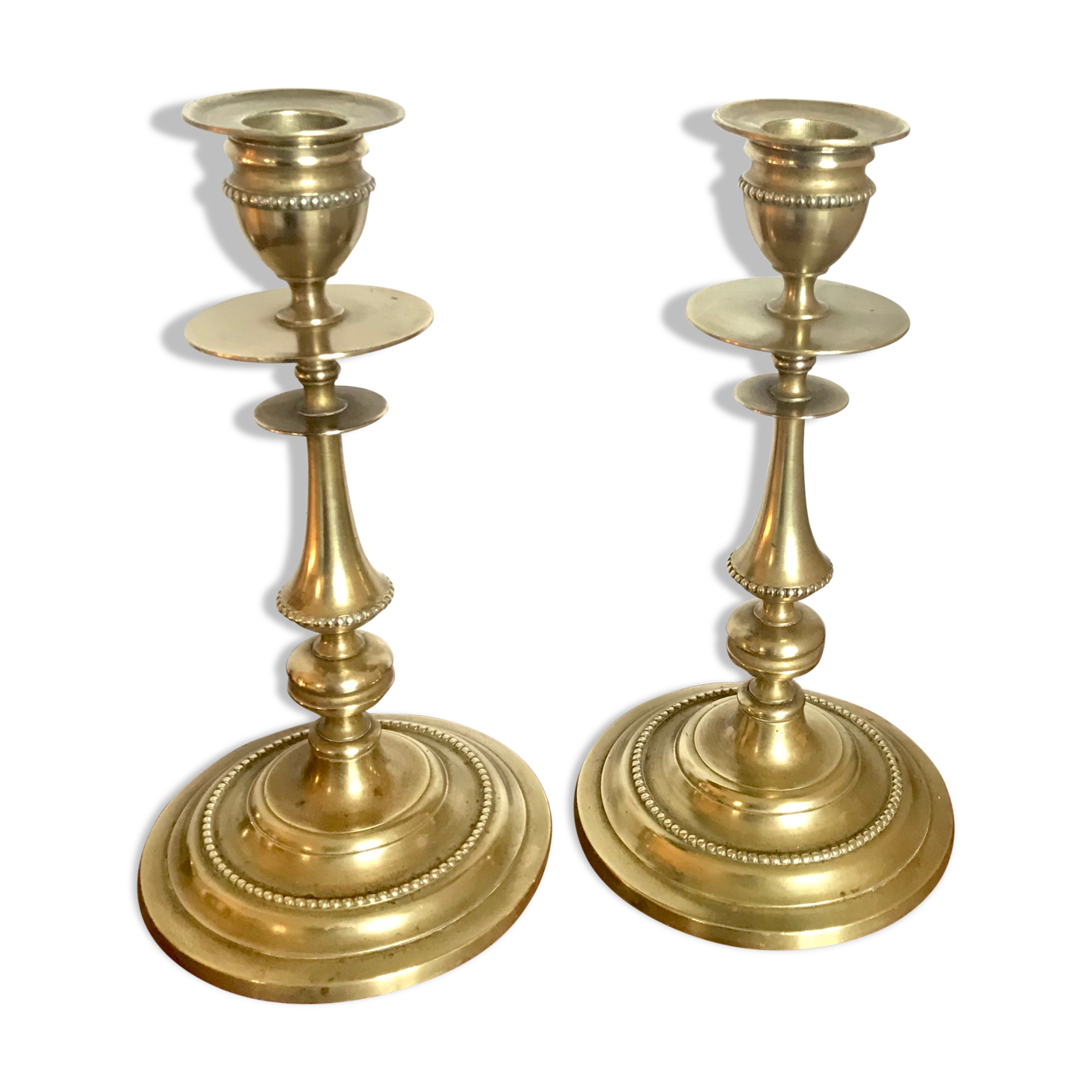 Pair of brass candlesticks