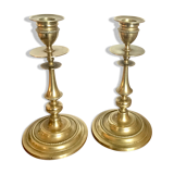 Pair of brass candlesticks