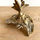 Bougeoir feuilles en bronze doré