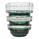 Postmodernist vase, green crystal glass, Germany, 1960s