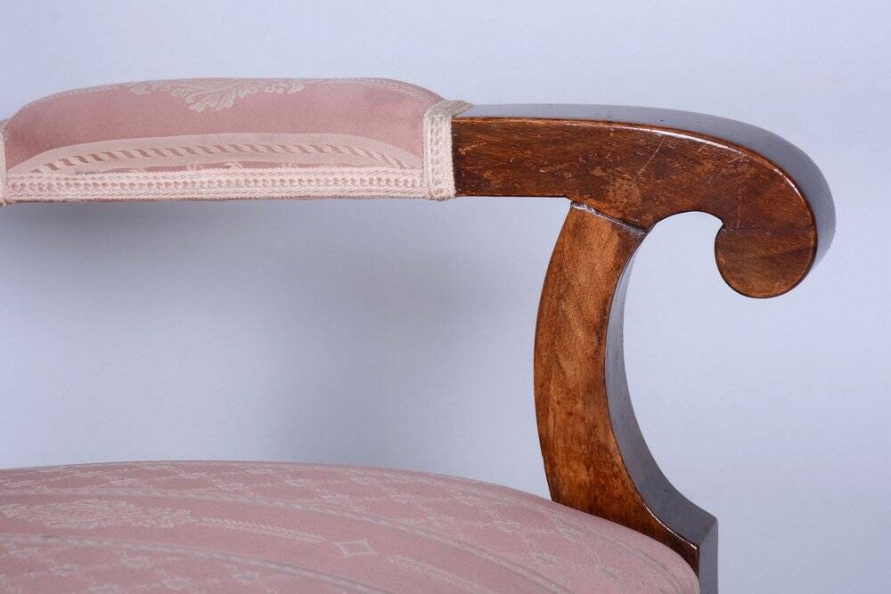 Biedermeier Oak Seating Set in Walnut, Austria, 1840s, Set of 5