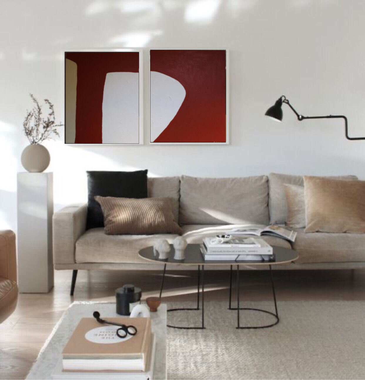 Set of two rusty canvases