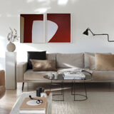 Set of two rusty canvases