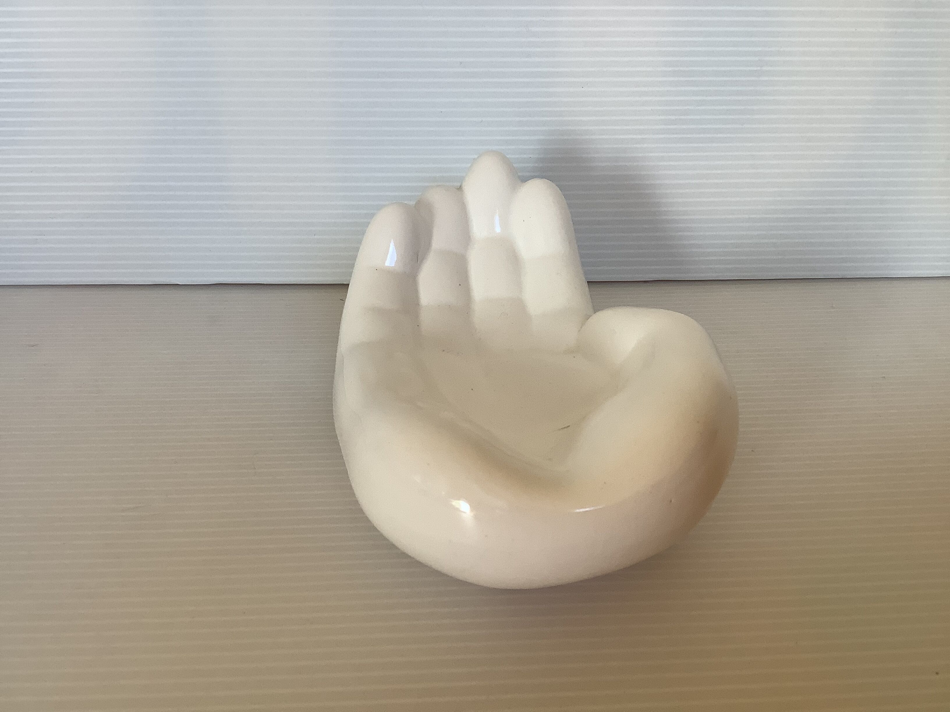 Empty white hand pocket