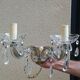 Two sconces 2 glass lights and crystal stamps