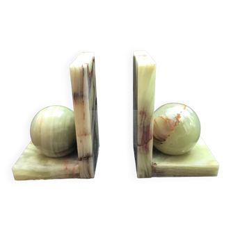 Pair of Art Deco style onyx bookends