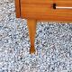 Vintage golden mahogany chest of drawers 3 drawers conical feet from the 60s