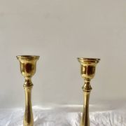 Pair of antique brass candlesticks