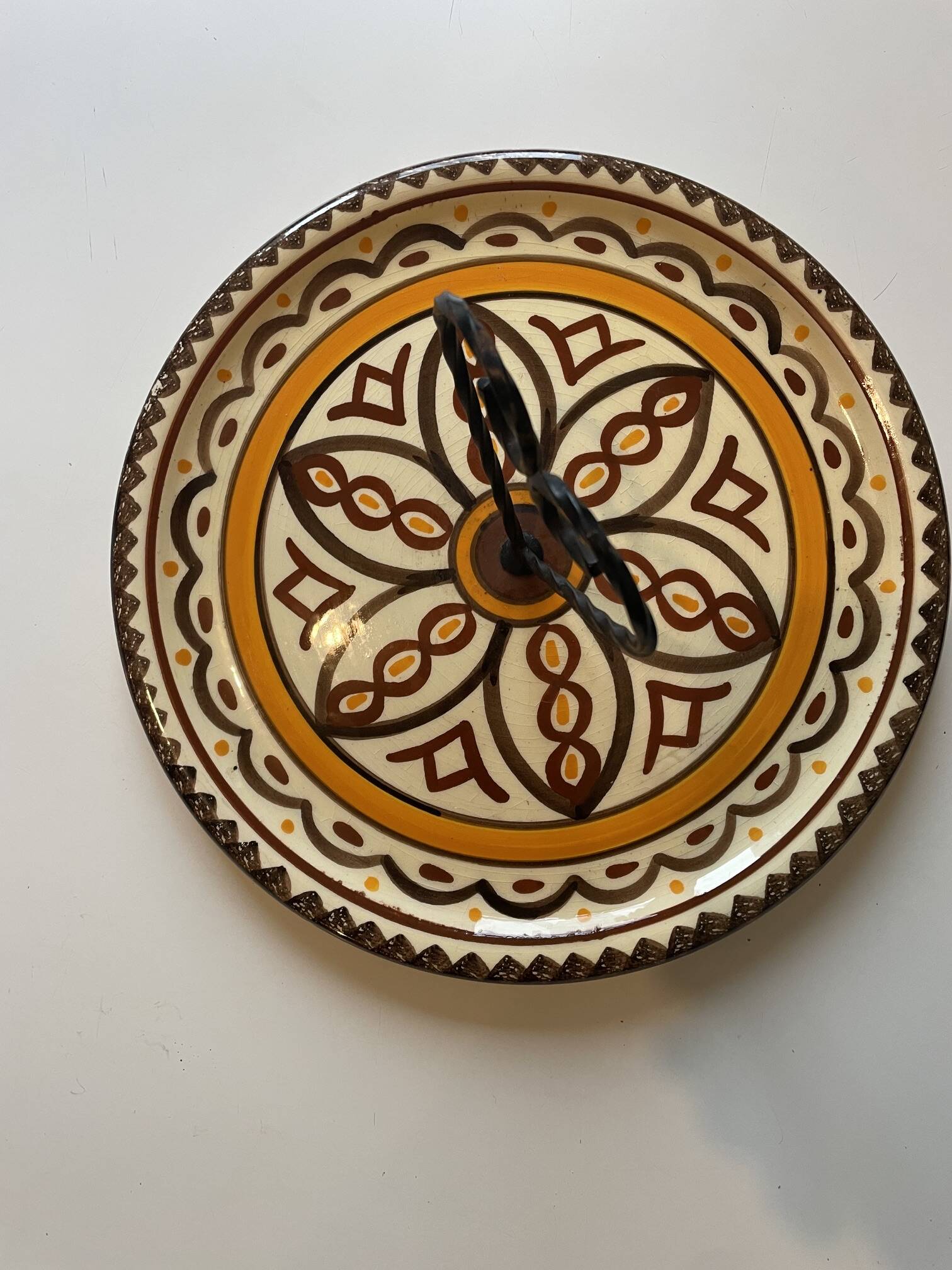 Magnificent cheese board HB Quimper – Hand-painted earthenware