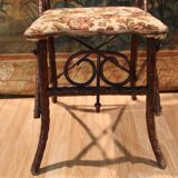 Folk art chair, black forest in branches