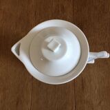 White porcelain teapot from Limoges stamped Medard de Noblat