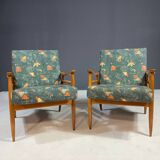 Paire de fauteuils de salon modernes du milieu du siècle, Tchécoslovaquie, années 1960