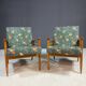 Pair of modern mid-century lounge chairs, Czechoslovakia, 1960s