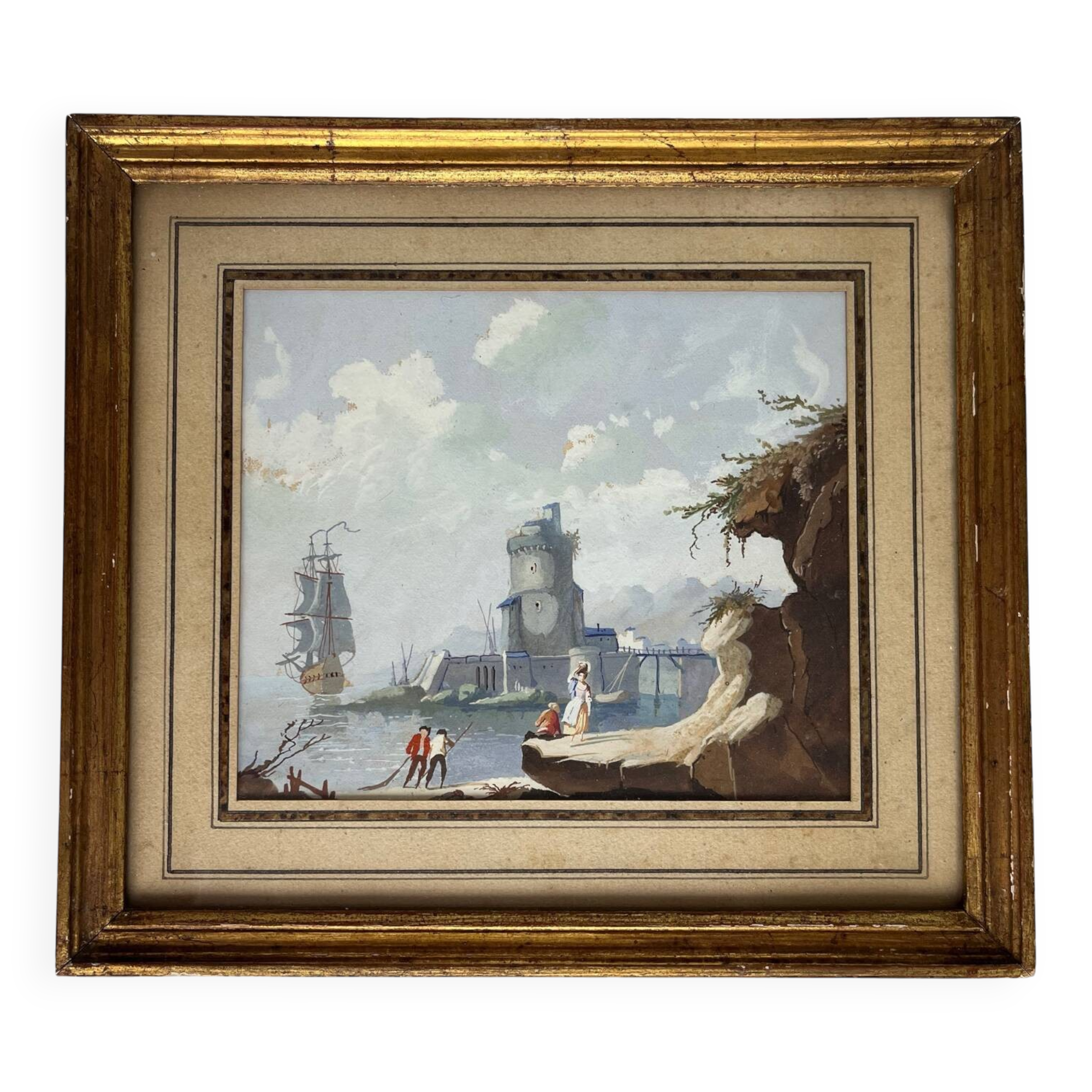 Painting: painting on paper - seascape