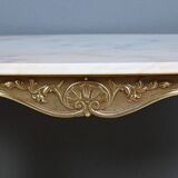 Marble and brass coffee table, Louis XV style – mid 20th century