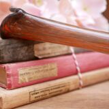 Soliflore vase in glass paste with a lava effect