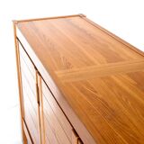 Vintage sideboard in elm wood. Edition by Simat. France 1970s.