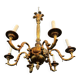 Lustre with 6 light arms in bronze in the Louis XVI style.