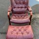 Scandinavian armchair with footrest