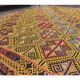 Yellow Handwoven Vintage Turkish Wool Flatweave Kilim Rug 118x200