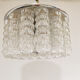 Mid century glass and chrome chandelier, 1960s