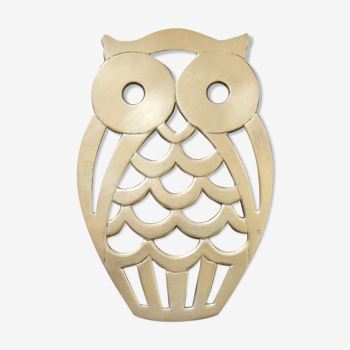 Dessous de plat hibou en laiton