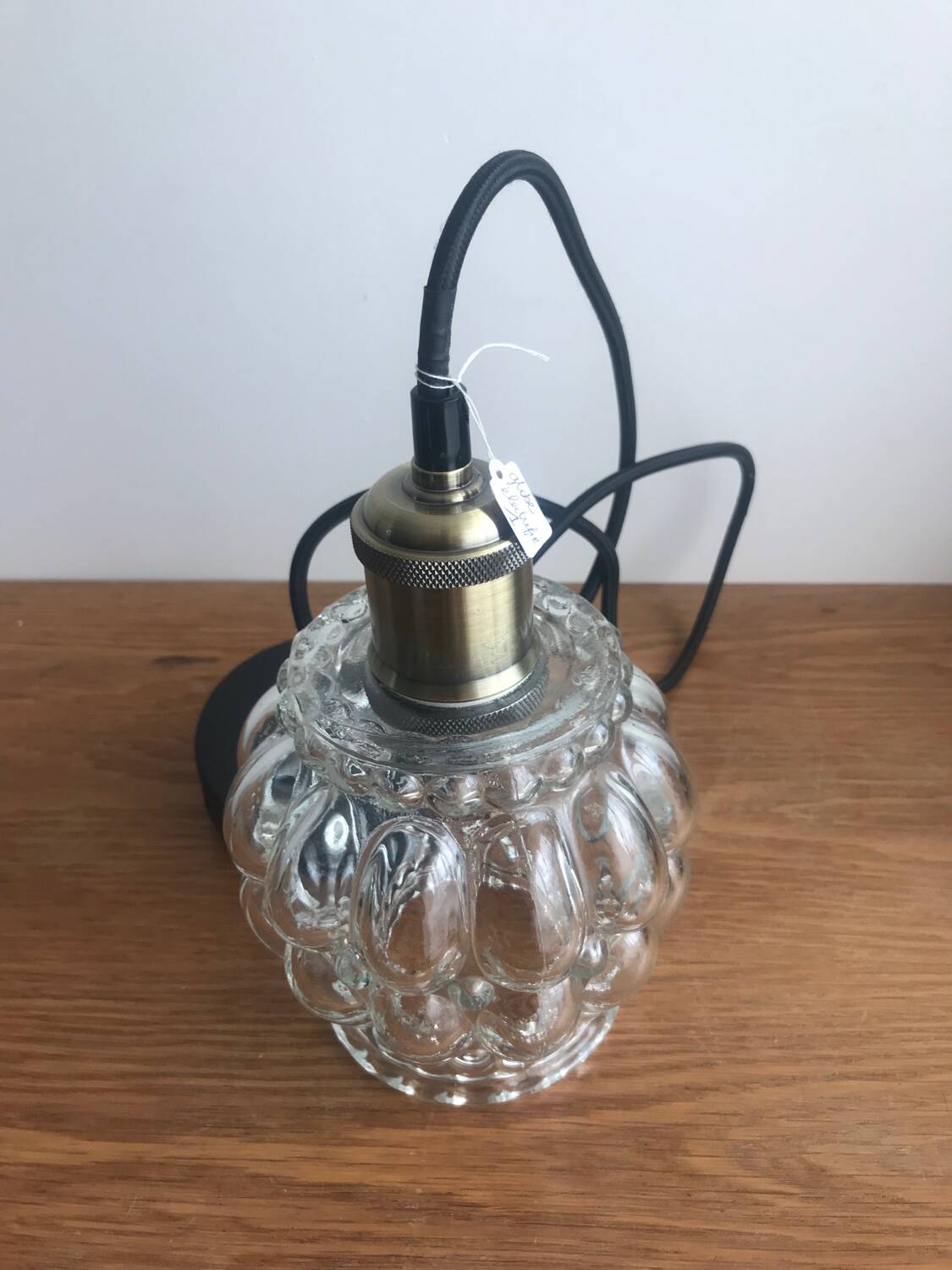 Pendant Light With Vintage Glass Globe Electrical System New