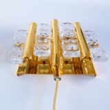 Paire d'appliques murales Carl Fagerlund du milieu du siècle pour Orrefors, Suède, vers 1960