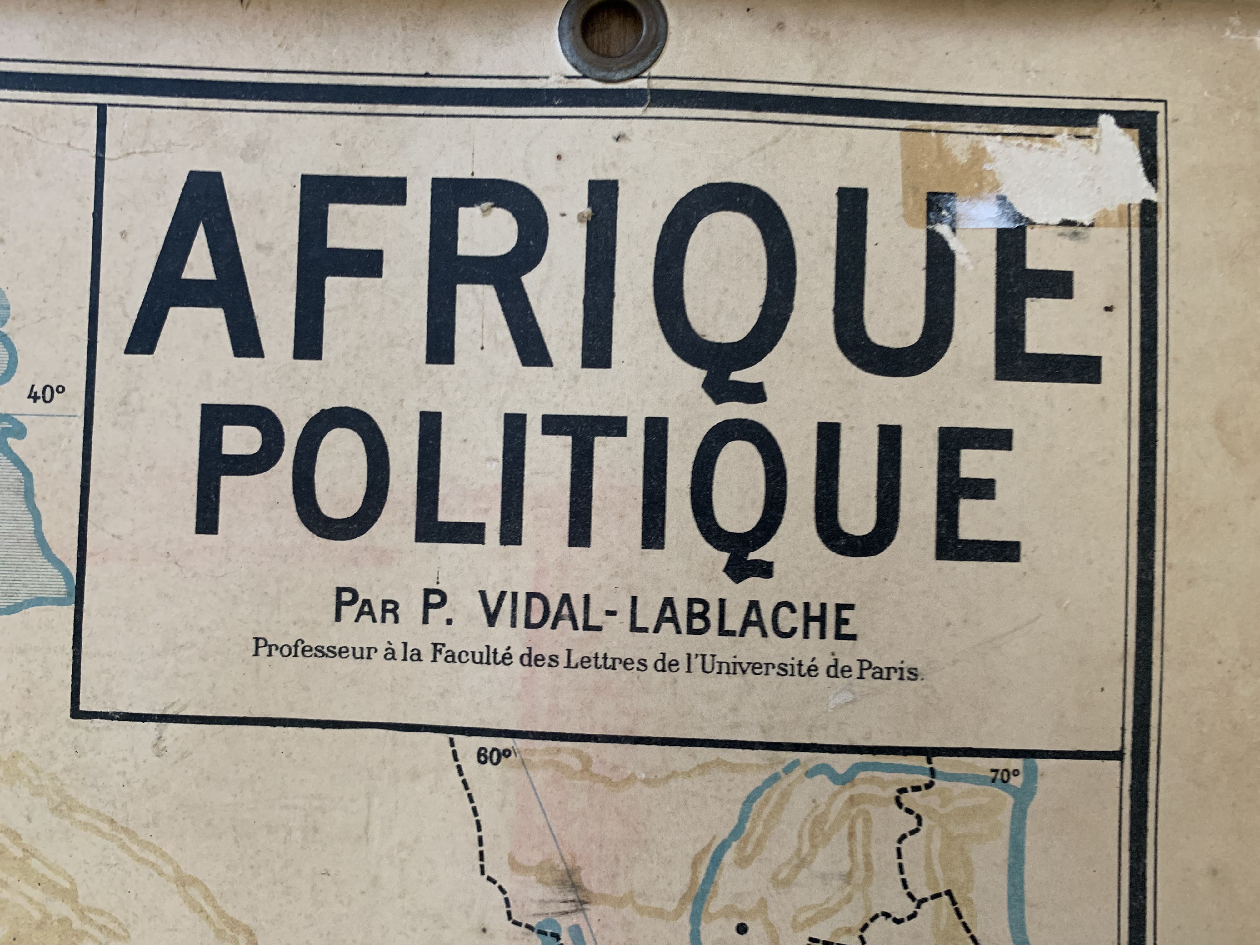 Old map Political Africa - n°17 and 17 bis by Vidal Lablache