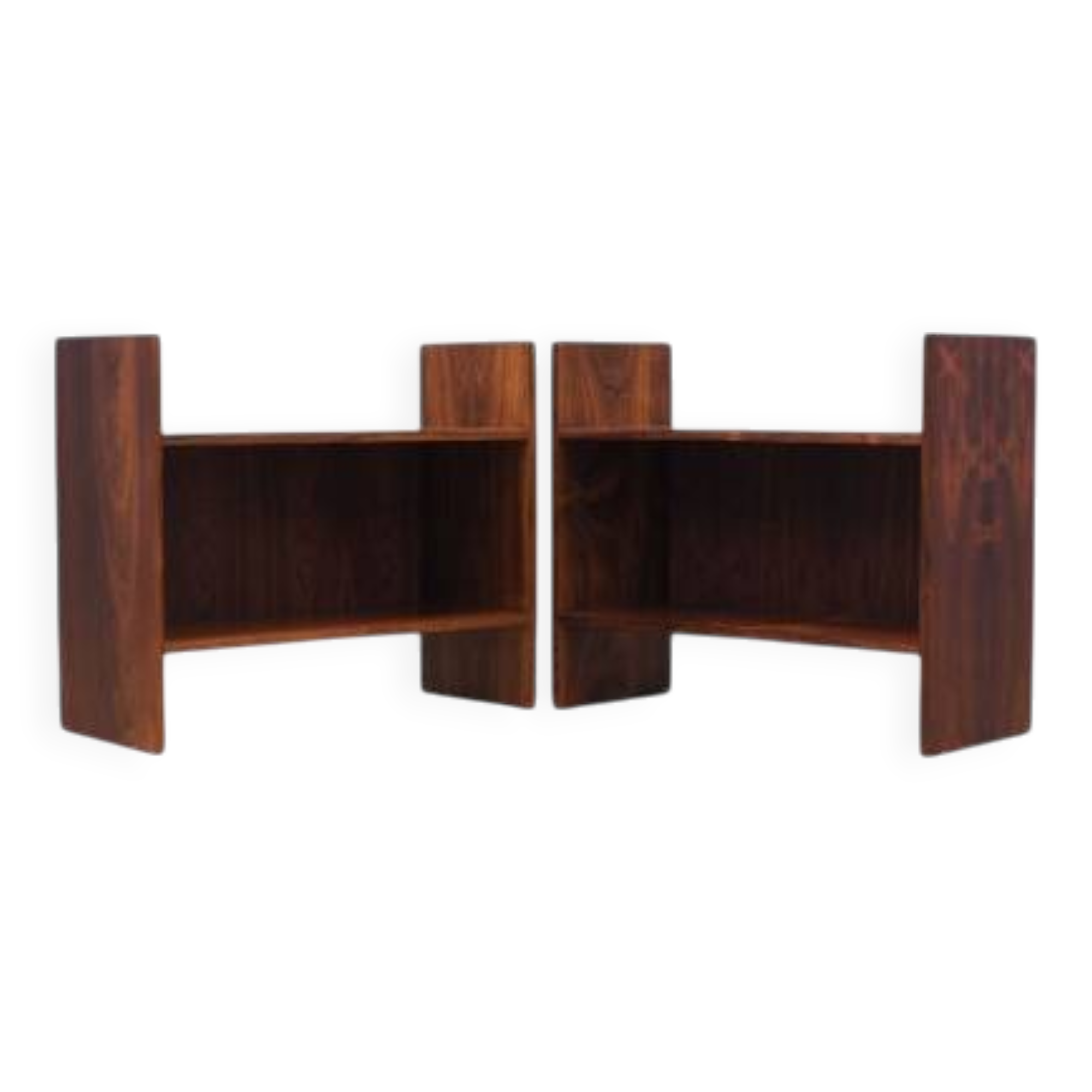2 Danish rosewood floor-standing shelves, 1970s