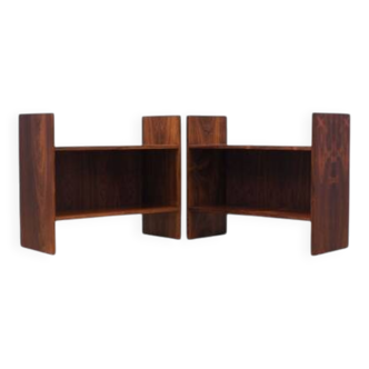 2 Danish rosewood floor-standing shelves, 1970s