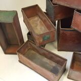 Batch of 11 storage bins suroy industrial loos france vintage 1950