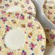 Robj Paris Coffee Tea Set with Floral Yellow Porcelain Core - Vintage Art Deco Style