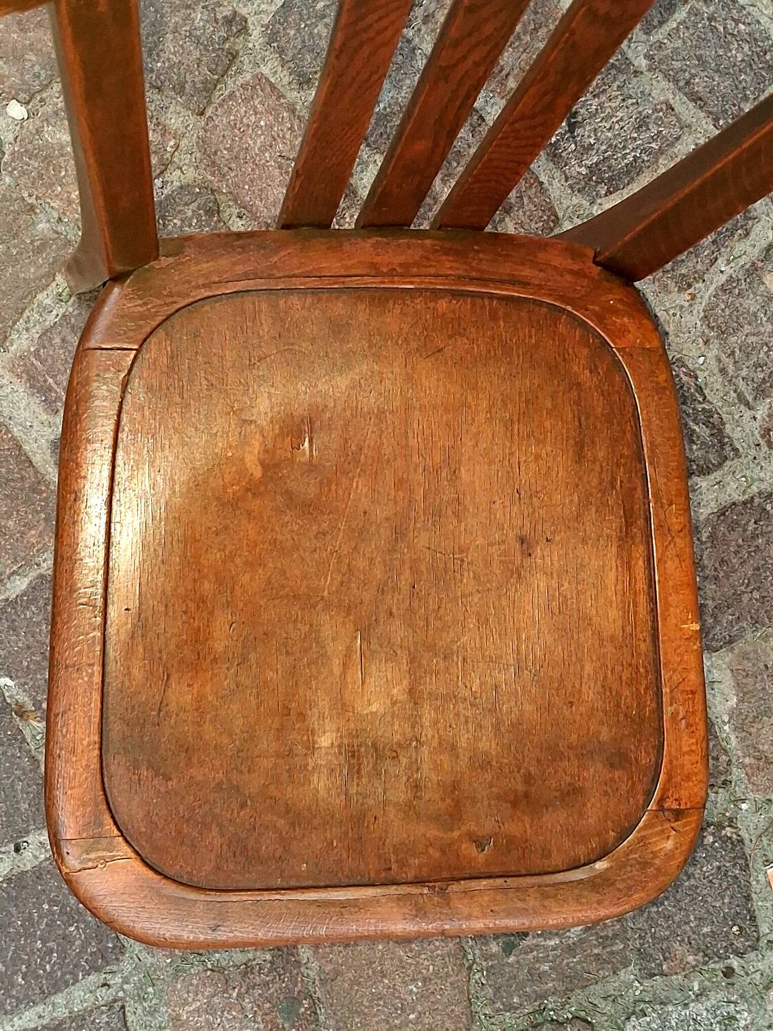 Bistro chair bar restaurant beech with slatted backrest