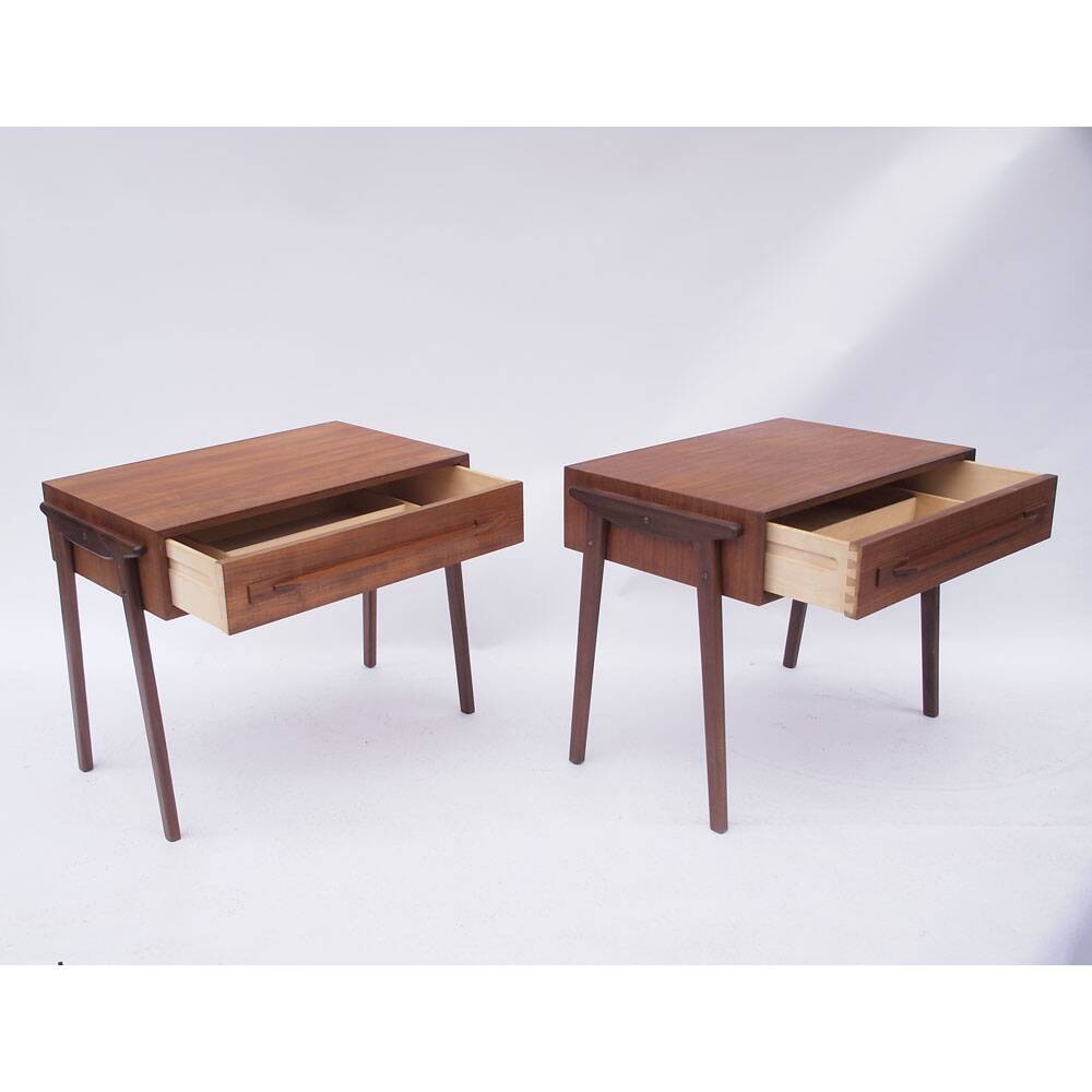 Pair of vintage Danish Scandinavian bedside tables