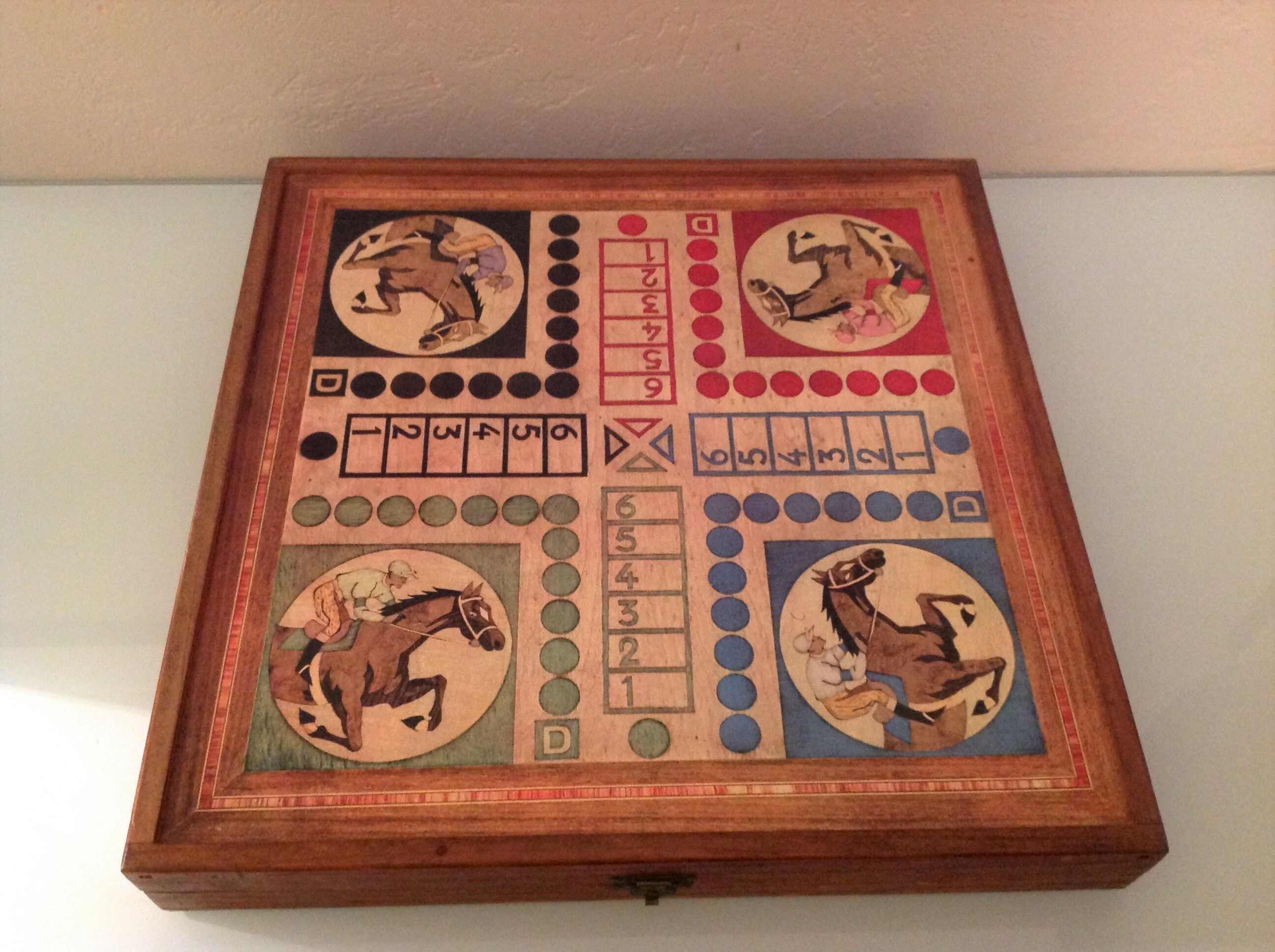 Old wooden / vintage game case 60-70s