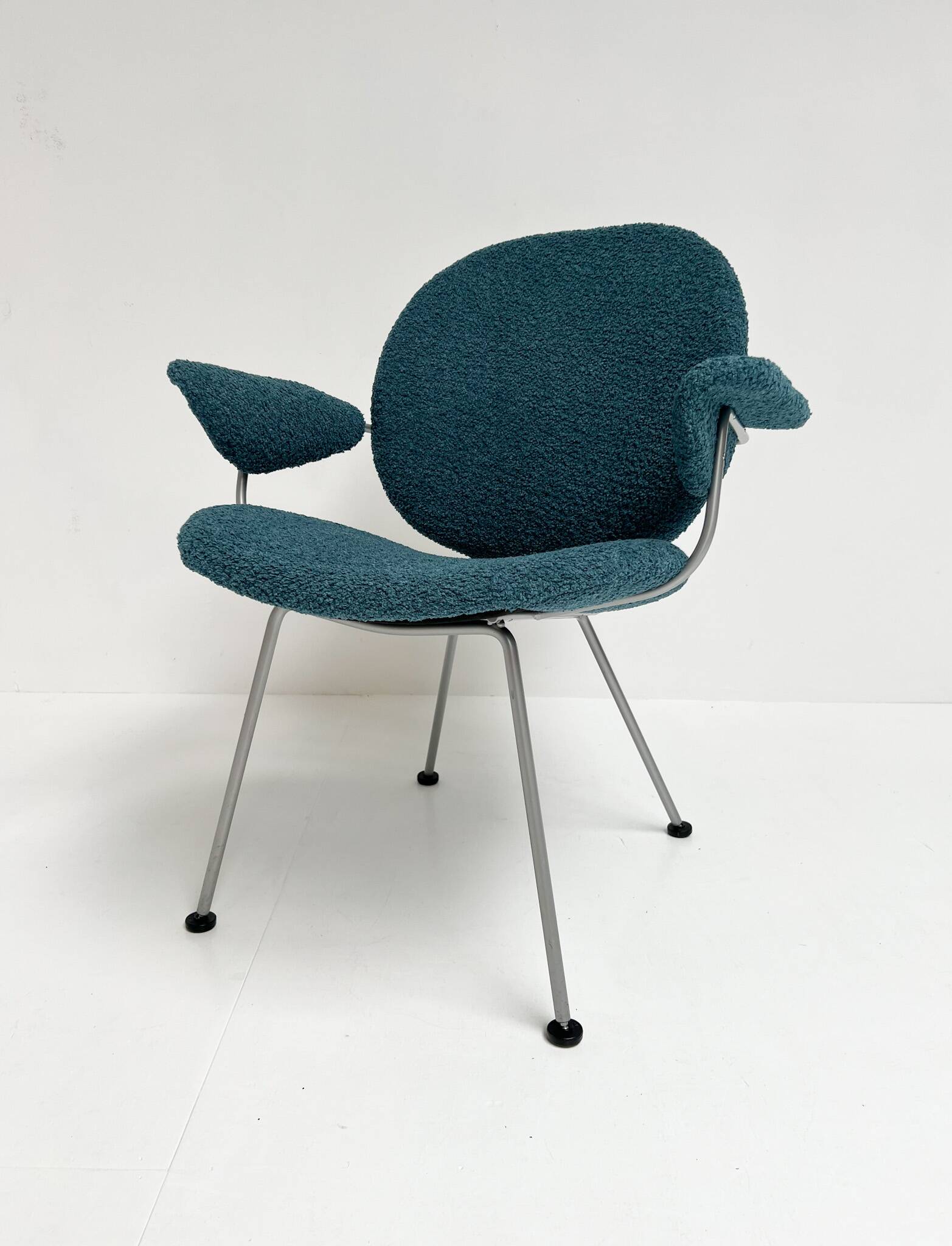 Reupholstered Trienale armchair by Willem Gispen for Kembo Rhenen