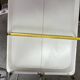 Vintage folding dessert table in chrome metal with enamelled trays.