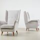 Paire de fauteuils italiens attribués à Gio Ponti pour ISA Bergamo années 1950.