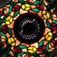 Tiffany style stained Glass Dragonfly Table lamp 1980s
