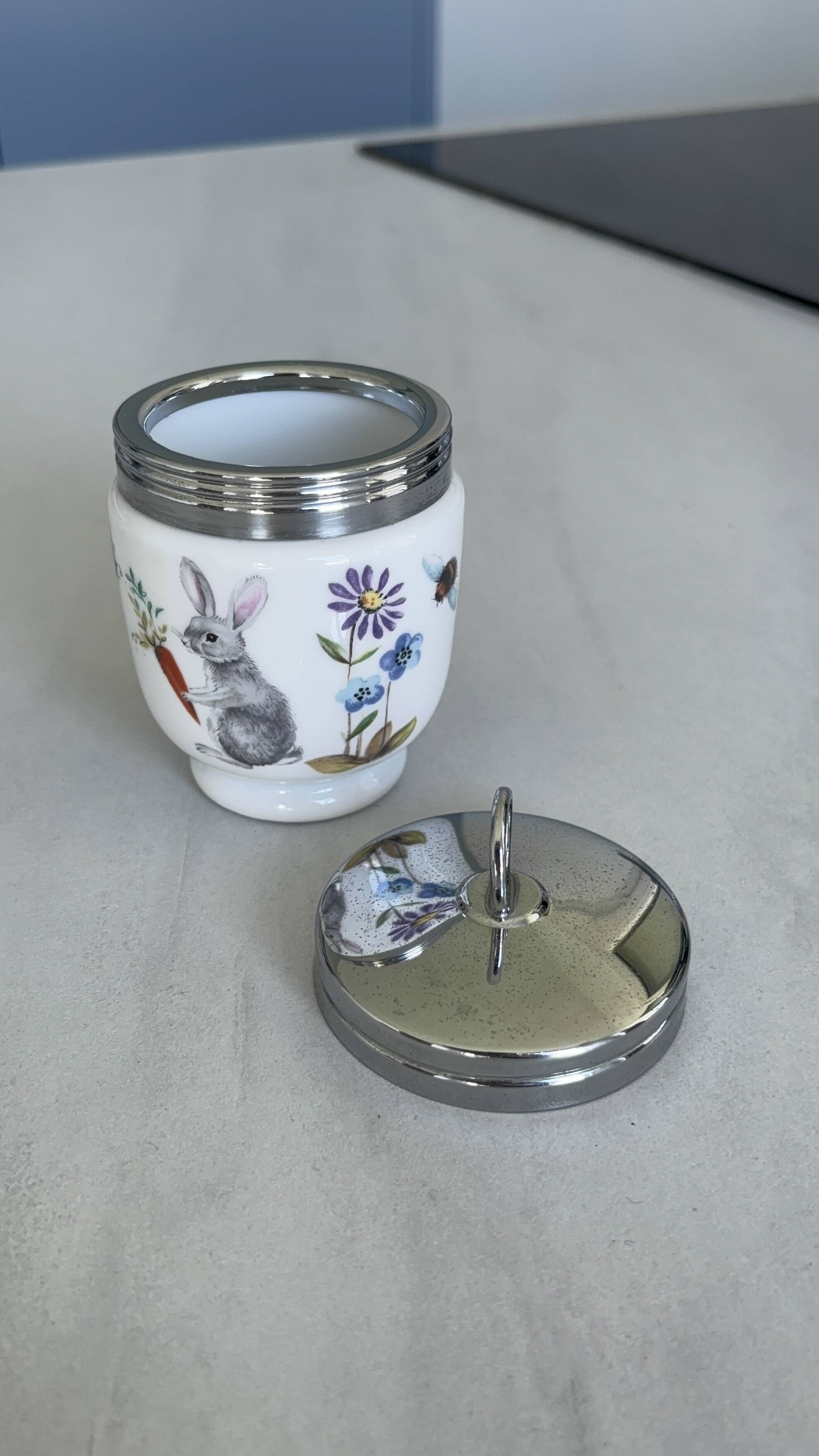 Royal Worcester grand model egg coddler – porcelain poacher egg cup